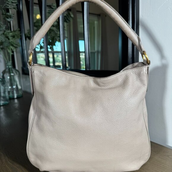 Marc by Marc Jacobs Q Hillier Pebbled Leather Hobo – Taupe - Picture 4 of 13